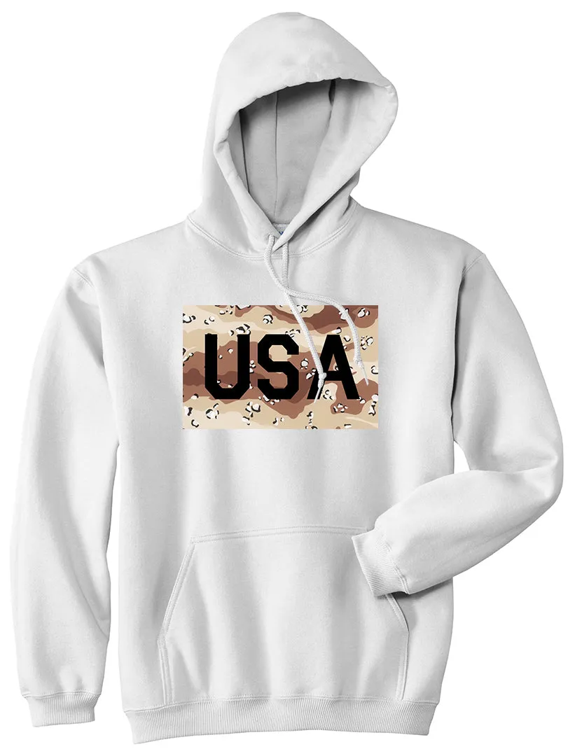 USA Desert Camo Army Mens Pullover Hoodie