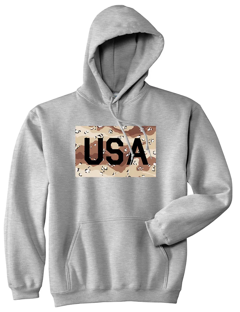 USA Desert Camo Army Mens Pullover Hoodie