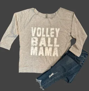 Volleyball Mom Off-The-Shoulder Sweatshirt