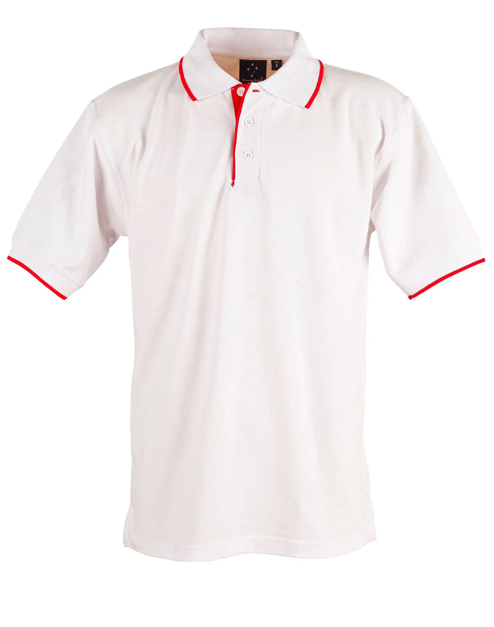 Winning Spirit Men's Contrast Pique Short Sleeve Polo 2nd( 4 colour)-(PS08)