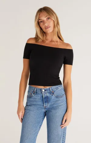 ZSU Black Beth Off Shoulder Top